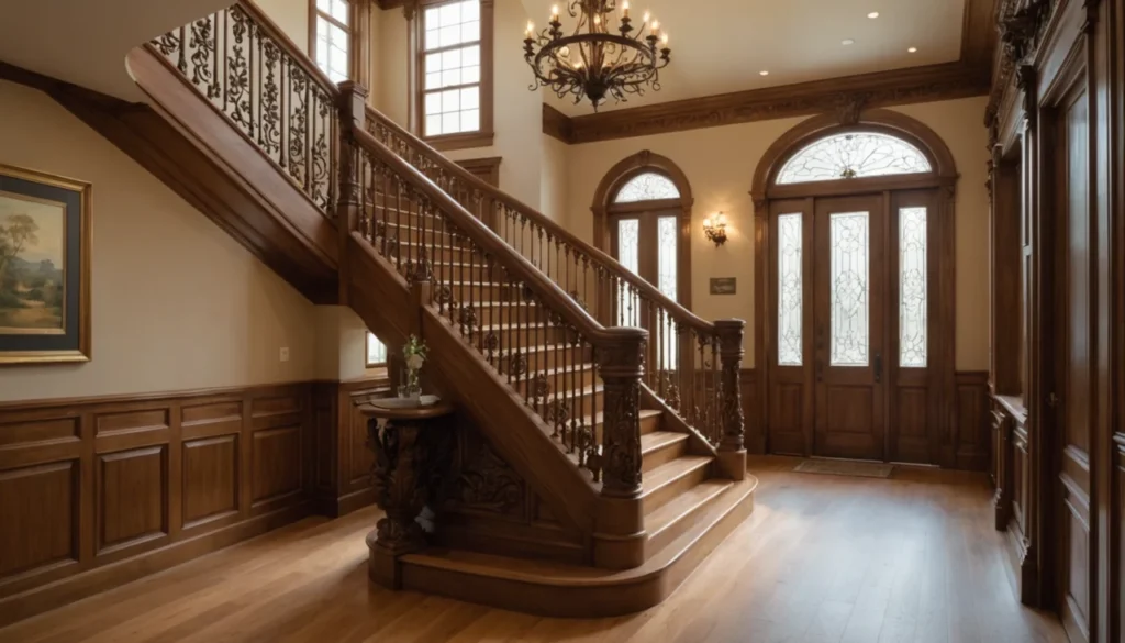 escalier en bois sur mesure limon central